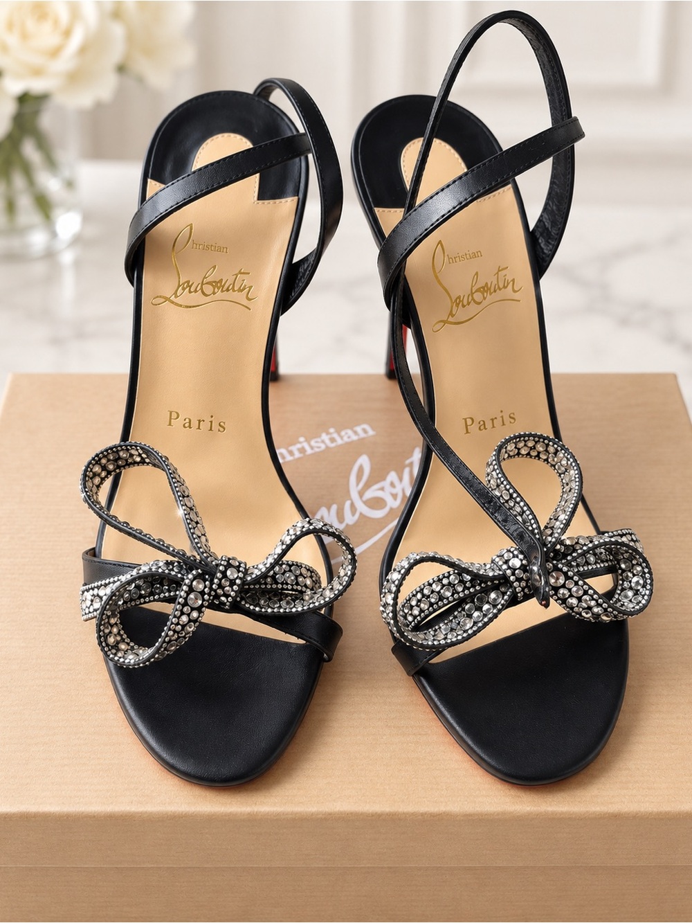 CHRISTIAN LOUBOUTIN Jewel Queen 100 leather sandal